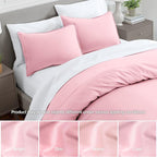 Bare Home Standard Pillow Sham Covers - Set of 2 - Premium 1800 Ultra-Soft Microfiber - Double Brushed - Bed Pillow Shams - Pillows Not Included (Set of 2, Light Pink)