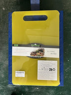Fotouzy Plastic Utility Cutting Board with Handles, Food Safe PP Material, BPA Free, Dishwasher Safe, Thick Chopping Board, Large Size, Easy Grip Handle, for Kitchen (Yellow),14.2 x 9"