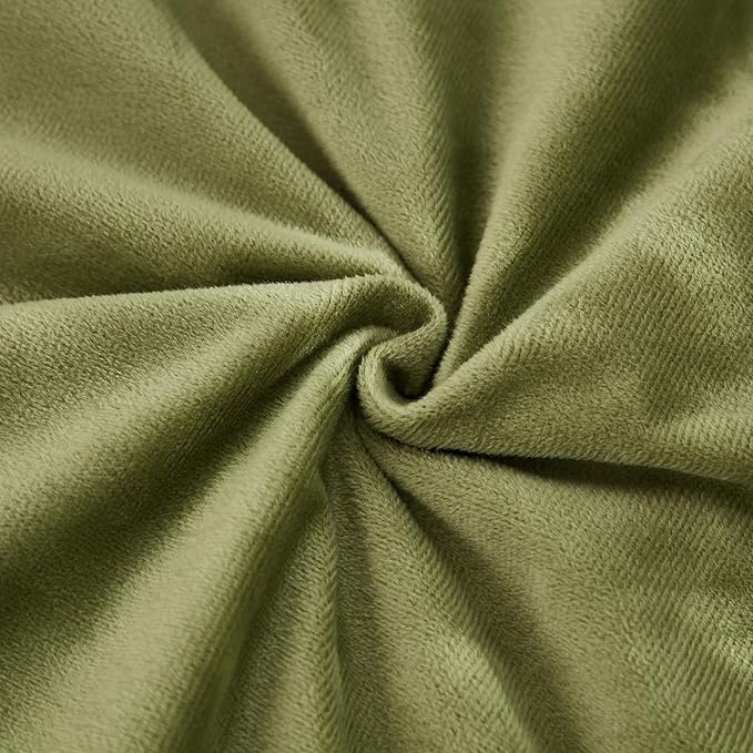 JAUXIO Diamond Pinch Pleated Crystal Velvet Pillowcases 2 Pack Solid Pintuck Throw Cushion Cover for Home Decor Hidden Zipper Closure (Sage, King)