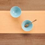 Solino Home Linen Table Runner 120 Inches Long - 100% Pure Linen Peach Table Runner 14 x 120 Inch - Fete