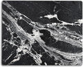 Natural Marble Cutting Board, Marble Pastry Board for Kitchen with Non-Slip Feet, Black with White Vein 16x12x0.7 Inch
