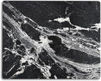 Natural Marble Cutting Board, Marble Pastry Board for Kitchen with Non-Slip Feet, Black with White Vein 16x12x0.7 Inch