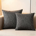 Throw Couch Pillow with Insert 18x18 Inches Set of 2 Square, Cute Modern Home Fall Decor for Living Room Sofa Bed Cushion Accent Case, Anthropologie Style Home Decor (Agate Gray #P2-15)