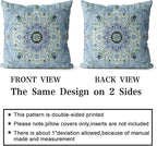 Snycler Boho Throw Pillow Covers 24x24 inch Set of 2 Burnt Blue Terracotta Rust Colored Throw Pillows Boho Home Decor for Bedroom Living Room Couch & Sofa (No Inserts)