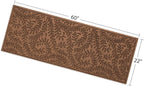 WaterHog Indoor/Outdoor Door Mat, 2' x 5', Made in USA, Durable, Skid-Resistant Front Door Rug, Decorative, Water-Trapping & Heavy-Duty Entryway Floor Mat For Your Home, Boxwood Collection, Dark Brown