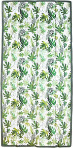 Little Unicorn 5'x10' XL Outdoor Family Picnic & Beach Blanket | Durable & Water-Resistant Fabric | Compact Fold & Easily Wipes Clean | Zipper Pocket (Tropical Leaf)