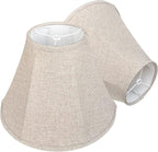 TOOTOO STAR Bell Lamp Shade Set of 2, Linen Lampshade for Floor Light and Table Lamp 6x14x10 inch, DIY Fabric Natural Linen Hand Crafted, Spider (Assembly Required)