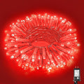 Vivideal 100 LED Red Christmas Lights Outdoor, 33ft Red String Lights 8 Modes Clear Wire, Connectable Waterproof Plug in Pink Led Light for Bedroom Indoor Outdoor Christmas Decorations