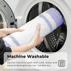 GRANNY SAYS Microfiber Bathroom Rugs Non Slip Washable, Water Absorbent Bathroom Mats for Tub Non Slip, Soft Bath Mats for Floor & Shower, Bath Rug, 16" x 24", Black Bath Rug, Purple
