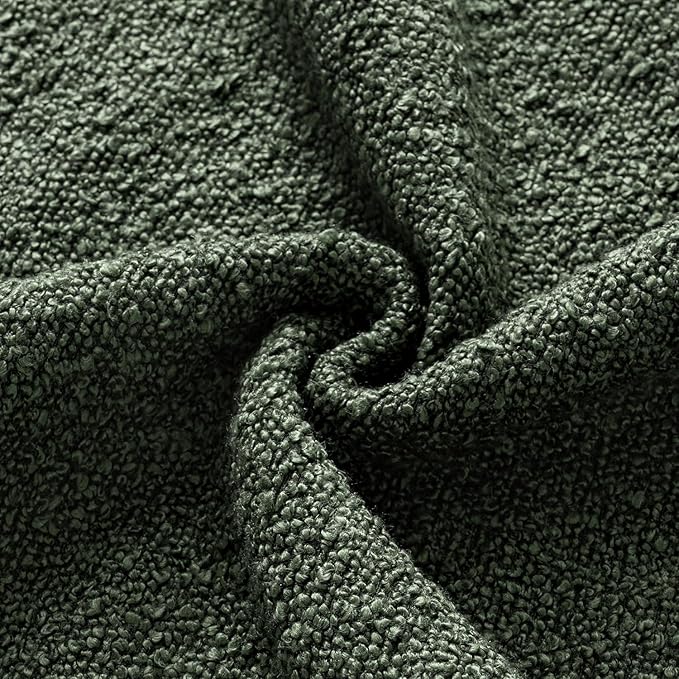 MIULEE Textured Boucle Throw Pillow Cover Christmas Dark Green Accent Solid Lumbar Pillow Case Decorative Soft Pack of 1 Couch Cushion Chair Sofa Bedroom Livingroom Home Decor,36x14 Inch