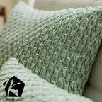 Kevin Textile 2 Packs Lumbar Decorative Throw Pillow Covers 12x20 Inch for Living Room Couch Bed Sofa Spring Soft Striped Corduroy Rectangle Cushion Case 30x50 cm Farmhouse Boho Home Decor Sage Green