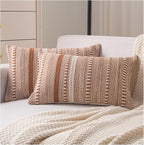 Boho Throw Pillow Covers 12x20 Inch Set of 2, Farmhouse Decorative Couch Pillow Cases, Brown Accent Pillows of Bed, Sofa Bedroom Living Room Home Decor Cushion Cover