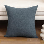 Jeneoo Grey Blue Decorative Square Thick Accent Throw Pillow Covers Fine Textured Boucle Couch Cushion Case for Sofa Decor, Set of 1, 24 x 24 Inch