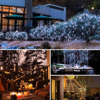 4 Pack Solar String Lights Outdoor - 320LED 132FT Solar Fairy Lights Outside Waterproof 8 Modes, Copper Wire Solar Powered Twinkling Lights for Tree Garden Patio Christmas Wedding Party Decorations