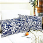 Decorative Throw Pillow Covers Set of 2 Blue Pillow Covers 12x20 inch Throw Pillow Cases Soft Short Plush Farmhouse Floral Outdoor Pillow Covers for Couch Sofa Bed Living Room Cushion Cover