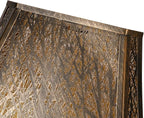 Rectangle Large Metal Lampshade Forest Etching Forest Lamp Shade Pattern Fits For Table Lamps And Floor Lamps Spider Fitter (8+6)" Top x (13.8+8)" Bottom x 11" High