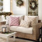 MIULEE Christmas Tree Decorative Pillow Covers Faux Fur Wool Throw Pillows Soft Plush Cushion Covers Set of 2 Xmas Home Decor Winter Holiday for Sofa Couch Livingroom Bed 12x20 Inch Beige