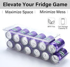 Prsildan Large Soda Can Organizer with Lid, Rolling Soda Can Dispenser for Refrigerator, Clear Acrylic Drink Dispenser for Fridge Organizer Bins Stackable Pantry Storage - Holds 12 Cans Each
