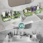 Veken Rustproof & Waterproof Shower Caddy 6-Pack, No Drilling Adhesive Shelves Rack with Soap Holder, Large Capacity Bathroom Organizers and Storage, Wall-Mounted Kitchen & Home Decor, Green