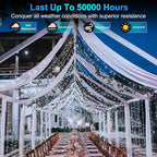 1500 LED Christmas Lights Outdoor Use, 492ft 8 Lighting Modes Fairy Lights for Outside, Christmas Tree Lights Outdoor IP44 Waterproof for Xmas Patio Yard Fence Deck Balcony Garden Decor Cool White