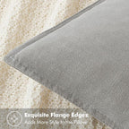 MIULEE Decorative Linen Pillow Covers 18x18 Inch Light Gray Boho Farmhouse Neutral Couch Throw Pillows for Bed Pack of 2 Accent Modern Pillowcase Sofa Livingroom Home Decor