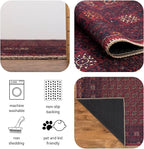 Keen Home Design 10x14 Rug - Machine Washable Area Rug with Non-Slip Backing, Ideal for Living Room, Dining Room, Bedroom - Vintage, Easy Clean, Durable, Low Pile Rug - (9'7" x 14')