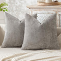 MIULEE Pack of 2 Couch Throw Pillow Covers 16x16 Inch Light Gray Modern Boho Accent Decorative Pillow Covers Soft Chenille Farmhouse Cushion Covers for Home Decor Bed Sofa Living Room