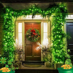 ILLUMINEW 300 Led Green Outdoor String Lights Waterproof St. Patrick's Day Decorations, 108 Ft Led Twinkle Lights for Bedroom, 8 Modes Plug in Fairy Lights for Christmas Room Decor