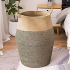 Cotton Rope Laundry Hamper by YOUDENOVA, 105L - Woven Collapsible Laundry Basket - Clothes Storage Basket for Blankets, Laundry Room Organizing, Bedroom Storage, Clothes Hamper – Dark Brown