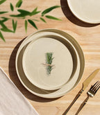 TheTerra Ceramic Dinnerware Sets for 6, 18 Pieces Porcelain Lightweight Speckled Plates and Bowls Sets, Scratch Resistant Dish Set, Oven & Microwave & Dishwasher Safe, Cappuccino