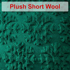 OTOSTAR Set of 2 Xmas Soft Plush Short Wool Velvet Decorative Throw Pillow Covers Square Luxury Style Cushion Case Pillow Shell for Sofa Bedroom Snowflake Green, 14x14 Inch