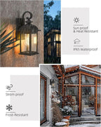 FEMILA Outdoor Wall Sconce, 21" Large Outdoor Wall Lantern Porch Lights for Entryway, Patio, Garage, Doorway, Anti-Rust Waterproof, Matte Black, 4FD54B2 BK