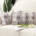 MADIZZ Pack of 2 Thick Plush Wool Throw Pillow Covers 12x20 Inch Grey Taupe Soft Neutral Decorative Throw Pillows Accent Boho Cushion Covers for Couch Sofa Bedroom Pillow Shell