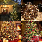 FUNPENY Halloween Mini Clear String Lights, 110V UL Certified Fairy Lights for Indoor Outdoor Christmas Tree Xmas Party Holiday Home Decorations (1 x 150 Count, Warm White)