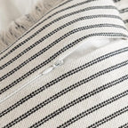 Throw Pillow Covers 26x26 Set of 2 Striped Fringe Pillow Cover Farmhouse Cushion Covers with Tassel Neutral Boho Pillows Decorative Square Pillowcase for Couch Sofa Bed, Black