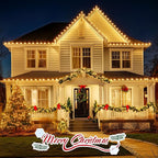 C9 Christmas String Lights Outdoor 50ft Vintage Christmas Tree Lights for Indoor Outdoor Roofline Patio Room Holiday Party Backyard Xmas Decoration, White Wire, 50+2 Bulbs