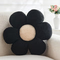 Flower Throw Pillow,Black Flower Shaped Pillow Decorative Throw Pillows for Sofa, Couch,Bed,15.7'' Soft Daisy Pillow Floor Seating Cushion for Home Decor