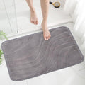 Bath Mats 24x17 Non-Slip Absorbent Bathroom Rug, Quick Dry Machine Washable Shower Tub Mat with Rubber Backing, Soft Floor Carpet for Bathroom Decor Wave Dark Grey