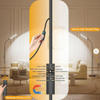 Floor Lamp, 18W Super Bright Floor Lamps for Living Room,Gooseneck Tall Standing Lamp with Remote and Switch Control for Stepless Dimmer & Temperatures, Eye Caring Reading Light for Bedroom Office