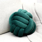 Petrella Knot Pillows Ball Round Throw Pillows Home Decor Cushion Decorative Aesthetic Throw Pillows，Dark Green 8inch