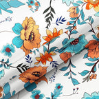 Bohemian Bathroom Curtain Colorful Boho Floral Print Beautiful Bright Polyester Fabric Cloth Shower Curtain for Bathroom Decoration, 72"x72"