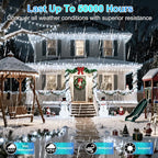 340 LED 90FT Christmas String Lights Outdoor, 12 Pro Modes and Timer Memory & Brightness, Plug in Waterproof Dark Green Wire Twinkle Light for for Xmas Yard Tree Wedding Party Decor (Cool White)
