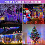 250 LED Christmas Lights Indoor Outdoor 82ft Christmas String Lights Indoor 8 Modes Clear Wire, Plug in Twinkle Fairy Lights for Bedroom Tree Christmas Decorations, Multicolor