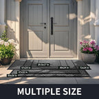 Yimobra Front Door Mat Outside Entrance 29.5x17, Waterproof Heavy Duty Outdoor Mats for Front Door, Non Slip Rubber Entry Mat for Garage Patio Indoor, Mix Grey