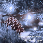 2 Pack String Lights Battery Operated, 33Ft 100 LED Christmas Fairy Lights Waterproof Green Wire Tree Lights with Remote 8 Modes Timer for Bderoom Garden Party Wedding Decoration (Cool White)