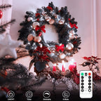 2 Pack String Lights Battery Operated, 33Ft 100 LED Christmas Fairy Lights Waterproof Green Wire Tree Lights with Remote 8 Modes Timer for Bderoom Garden Party Wedding Decoration (Cool White)