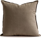 Jeanerlor 20"x20" Pillowcase Green Cousion Cover Decor Cotton Linen with Unique Design to Embellish Garden/Office/Chair/Bed/Couch,(50 x 50cm), Khaki