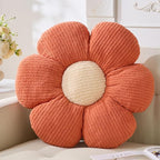 Daisy Pillow, Orange Flower Shaped Throw Pillow Cushion, 19.6" Plush Throw Pillow for Home Decor