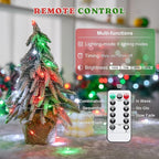 JMEXSUSS 2 Pack Christmas Fairy Lights Battery Operated with Remote, Total 200 LED 66ft Battery Powered Twinkle String Lights for Bedroom Tree Mantel Wall Ceiling Christmas Decor, Red White and Green