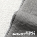 FUTEI Charcoal Throw Pillow Covers 26x26 Inch Set of 2,Furry Faux Fur Teddy Boucle Textured Cushion Covers,Soft Fluffy Decorative Euro Pillow Shams,Home Decor for Couch Bed Living Room Office Car